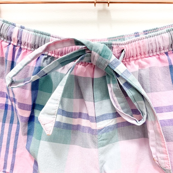 PINK AERIE PLAID SLEEP SHORTS WITH RUFFLE - Picture 4 of 6